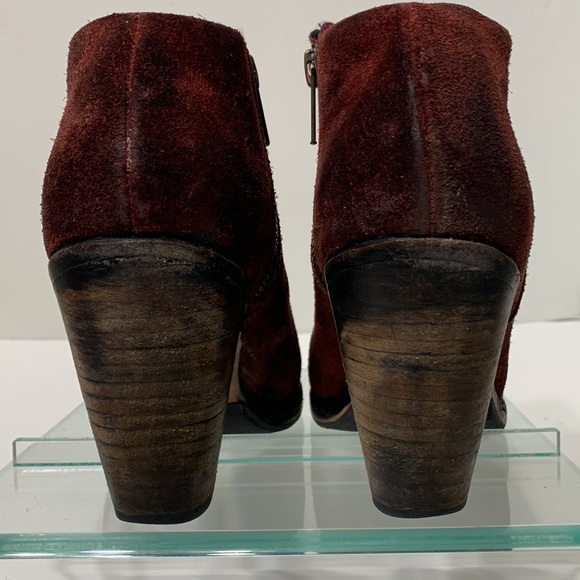 FREEBIRD Detroit red wine suede bootie - Picture 10 of 16